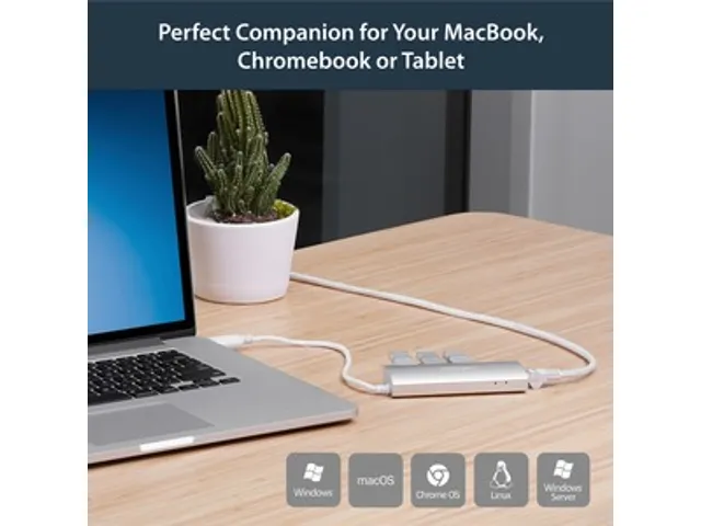 3-Poorts Draagbare USB 3.0 Hub plus GbE