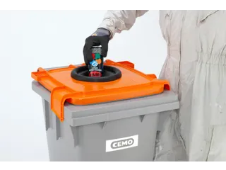 Verzamelbak,V. Spuitbussen,Kunststof,Grijs/Oranje,120L - 7