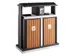 EKO Buitenafvalbak afvalscheiding 2x50 Liter HoutLook