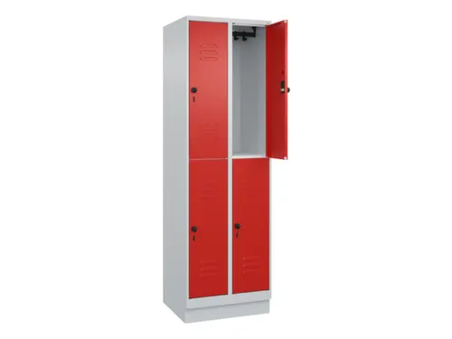 dubbeldekse locker,HxBxD 1950x600x500mm,2x2vak.,vak B 300mm