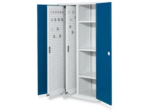 Uitschuifkast 1950x1000x600mm 2uitschuifwanden 3legborden Ral5010