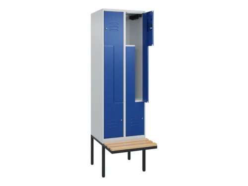 Z-garderobekast,HxBxD 2120x600x815mm,2vak,vak B 300mm,cil.-slot