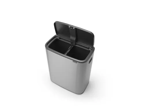 Afvalbak Bo Touch Bin 2x30 Liter Mat RVS FPP