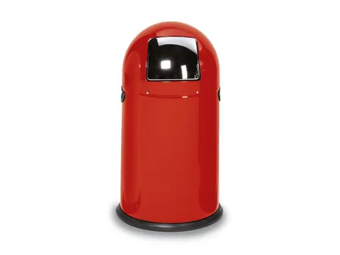 Push Afvalbak Staalplaat 33 Liter Hxd 690x375mm Rood