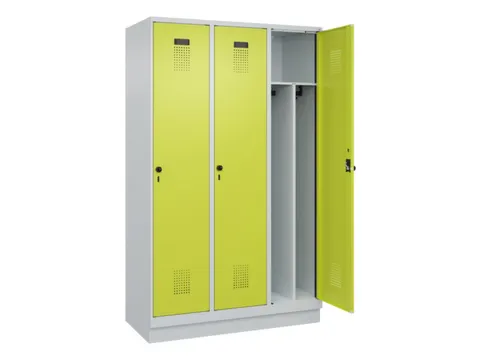 locker voor scheiding van kleding,HxBxD 1950x1200x500mm,3vak
