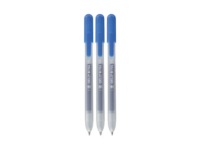 Gelschrijver Sakura Gelly Roll Classic 08 klikfunctie blauw 3 stuks
