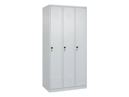 locker,HxBxD 1850x900x500mm,3vak,vak B 300mm,draaigrendel