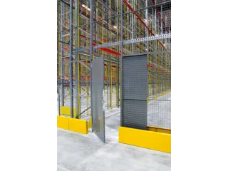 vleugeldeur,v. scheidingswandsysteem,HxB 2200x1200mm,hangslot,staal - 4