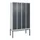 Z-garderobekast,HxBxD 2120x1200x500mm,vak B 150/300mm,cil.-slot