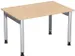 bureau à hauteur réglable,HxlxP 680-800x1200x800mm,finition hêtre