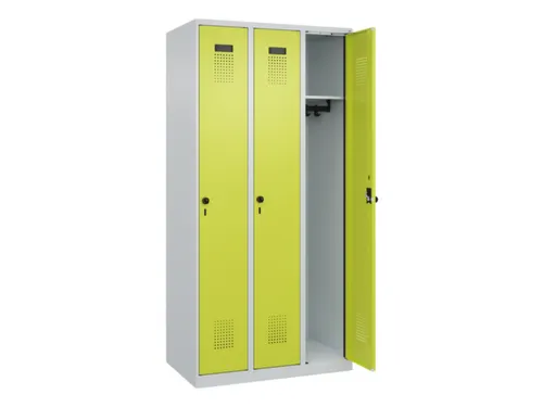 locker,HxBxD 1850x900x500mm,3vak,vak B 300mm,draaigrendel