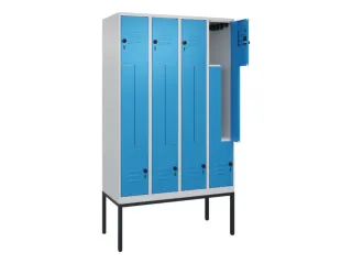 Z-garderobekast,HxBxD 2120x1200x500mm,vak B 150/300mm,draaigrendel - 2