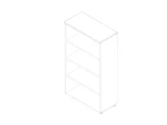 kantoorstelling,HxBxD 1600x900x450mm,3xhouten vloer,4ordnerhoogtes