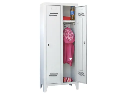 lockerkast v. kinderen,HxBxD 1300x530x300mm,2vak,RAL7035,front RAL5012