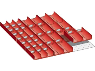 Indelingsmateriaal H 50mm En Hoger 12 Verdeelgootjes/30gootverdelers - 2