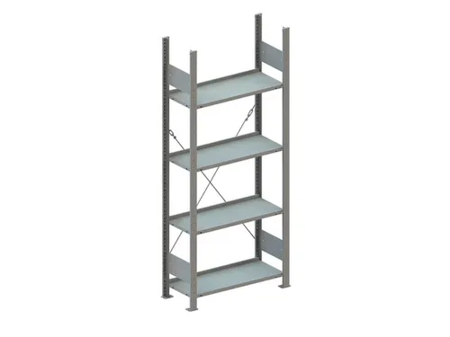 magazijnstelling,grondveld,HxBxD 1850x806x336mm,vakl. 80kg,4xlegbord