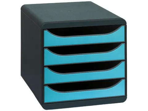 Big-box Classic Ladenblok 4 Laden A4+ Grijs Baby Blauw