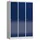 garderobekast 1800x1185x500mm 3vak klink sokkel romp RAL7035 RAL5010