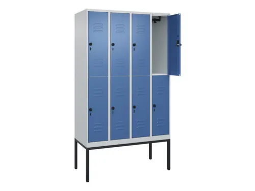 dubbeldekse locker,HxBxD 2120x1200x500mm,4x2vak.,vak B 300mm
