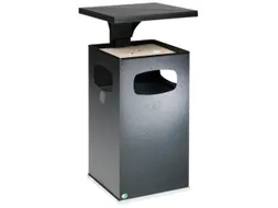 Zandasbak Staalplaat 955x500x500mm Overkapping 3 Inworpopeningen