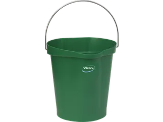 Hygiene 5686-2 emmer 12 liter groen maatverdeling en schenktuit - 1