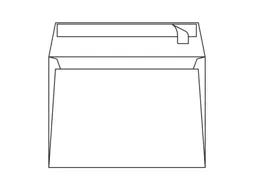 Envelop vergé Wit 120 Gram C6 114x162mm Met Strip