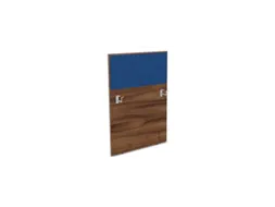 baliepaneel bureau aanbouw links NP-tiepolo nut BN6016-blauw 800mm