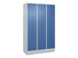 Z-garderobekast,HxBxD 1950x1200x500mm,vak B 200/400mm,cil.-slot,sokkel