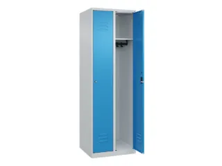 locker,HxBxD 1850x600x500mm,2vak,vak B 300mm,cil.-slot,staand op vloer - 1