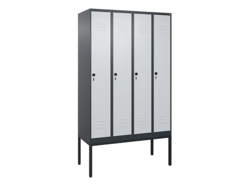 locker voor scheiding van kleding,HxBxD 2120x1200x500mm,4vak