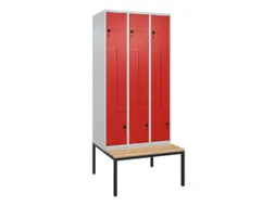 Z-garderobekast,HxBxD 2120x900x815mm,6vak,vak B 300mm,draaigrendel
