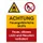 combi-bord waarschuwing/verbod,Let op! Brandgevaarlijke stoffen