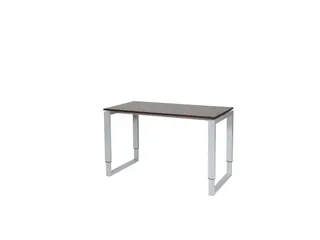 Domino Plus Bureau Hoogte Verstelbaar 1200x600mm Logan Eiken Alu - 1
