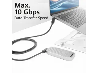 Kabel ACT USB-C hoek links/rechts USB-C hoek boven/beneden 10Gbps 1m - 12