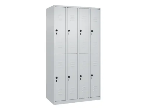 dubbeldekse locker,HxBxD 1850x1000x500mm,4x2vak.,vak B 250mm