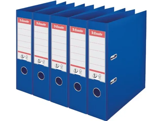 Classeur à levier Esselte Power N°1 PP 75mm bleu 5 pièces