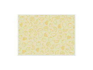 Placemat 45x32cm PVC Fruit Abstract Geel 6 Stuks - 1