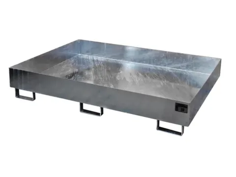 stellingopvangbak,opvangvol. 240l,HxBxD 250x1750x1300mm,staal verzinkt