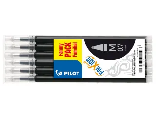 Rollerpenvulling Pilot Frixion 0.7mm Zwart Medium 6 stuks - 1