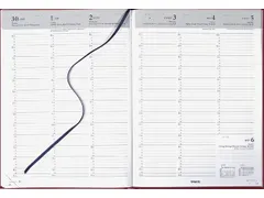 Agenda 2027 Brepols Omega Lima 7 jours/2 pages bordeaux