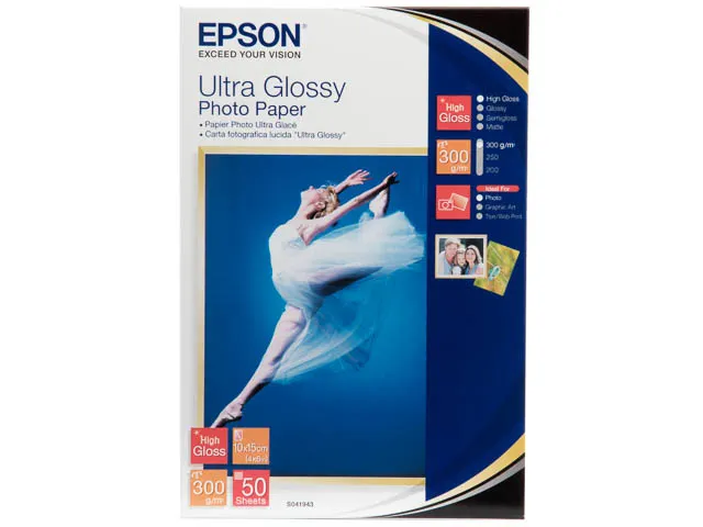 C 13 s 041943 Epson Foto Papier 10x15cm 300 Gram High Glossy 50 Vel