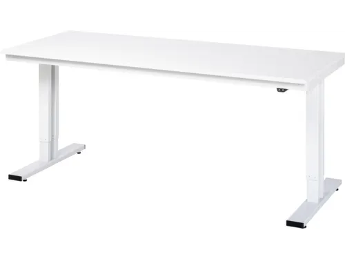 Werkbank elektrisch hoogte verstelbaar 720-1120x2000x800mm wit RAL7035