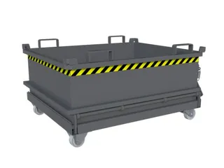 mini-bodemklepcontainer,HxLxB 625x1000x1200mm,0,37m³,inrijbeugel,staa - 4