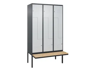 Z-garderobekast,HxBxD 2120x1200x815mm,6vak,vak B 400mm,cil.-slot - 1