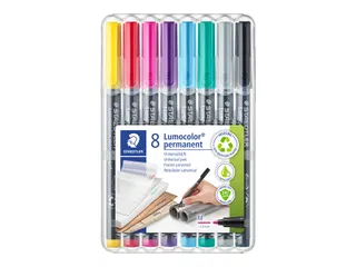 Viltstift Staedtler Lumocolor 317 permanent M set à 8 kleuren - 2