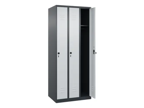 locker,HxBxD 1850x750x500mm,3vak,vak B 250mm,draaigrendel
