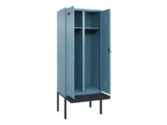 locker met bank,voor scheiding van kleding,HxBxD 2120x800x815mm,2vak