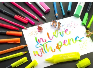 Kleurpotlood Faber-Castell Jumbo GRIP etui 5 kleuren - 3
