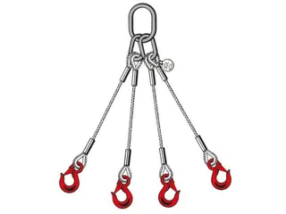Kabelstrop 4strengen 3.2t 0-45° Kabel Ø 12mm Met Sika-haak - 3
