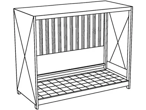 Stellingcontainer Gevaarlijke Stoffen Max. 10X200L Vaten Staand